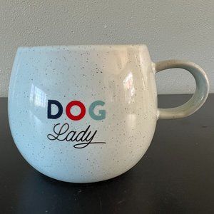 Fringe Studio Pet Shop DOG LADY Glazed Stoneware Coffee Mug Cup 16oz Mint Green